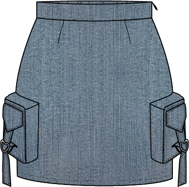 Bellatrix Cargo Skirt Blue