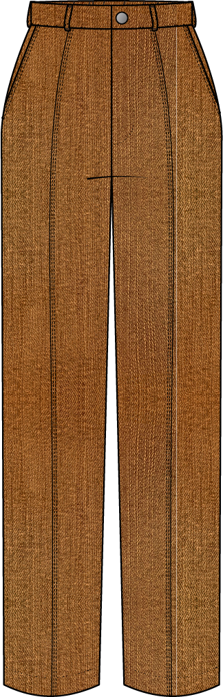 Valentina Denim Pants Brown