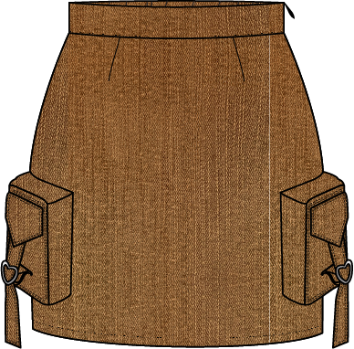 Bellatrix Cargo Skirt Brown